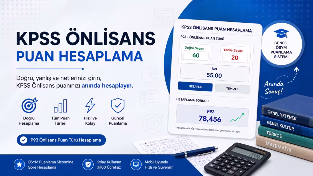 KPSS Önlisans Puan Hesaplama